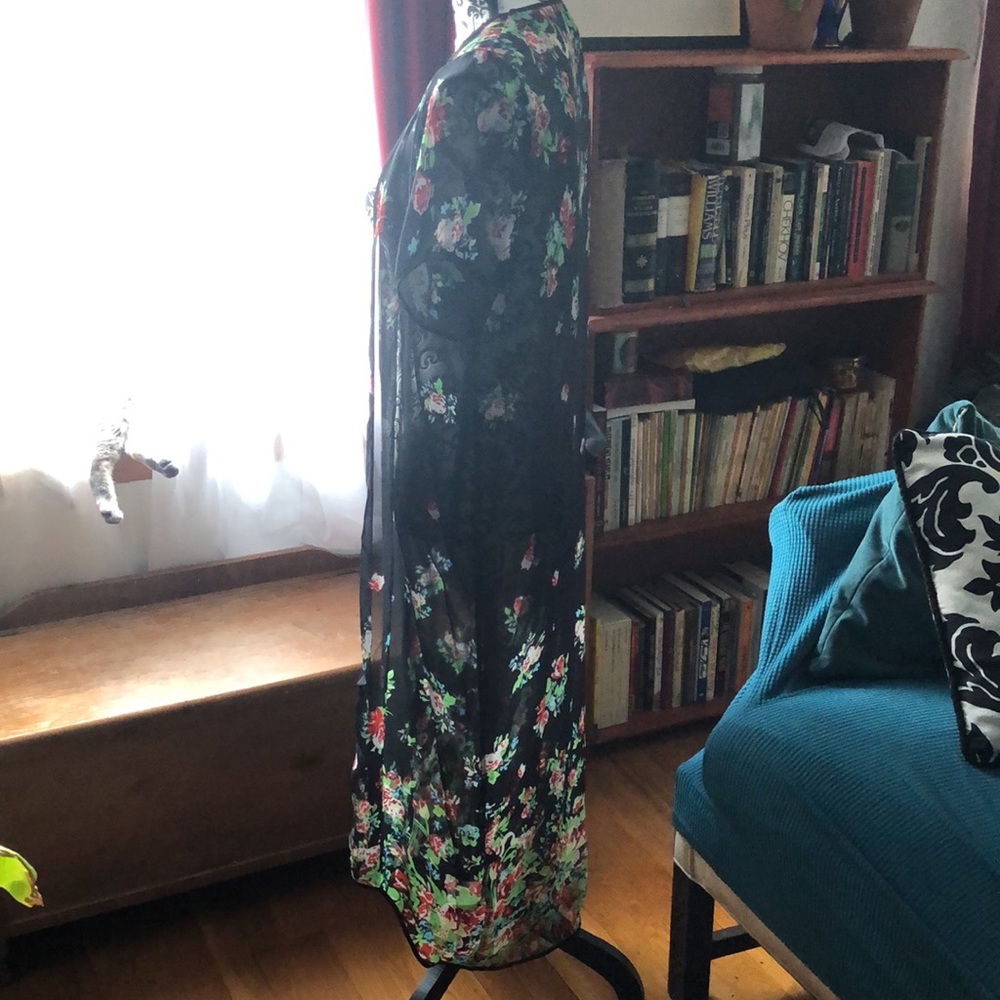 Long Sheer Bohemian Duster Robe - Picture 6 of 7